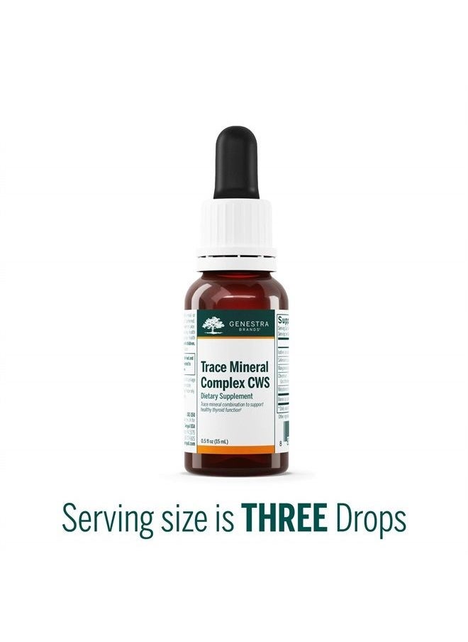 Trace Mineral Complex CWS | Supports Thyroid Function and Helps Protect Against Oxidative Stress | 0.5 fl. oz.