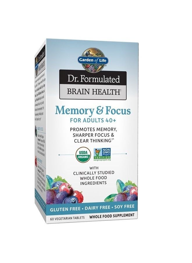 Dr. Formulated Brain Health Memory & Focus for Adults 40+, 60 Count