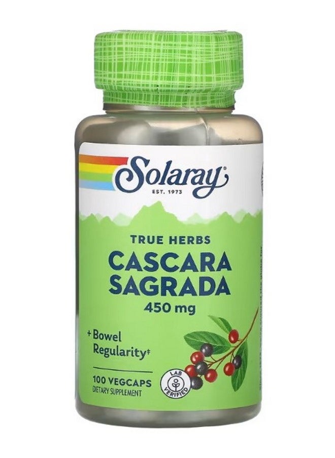 Cascara Sagrada True Herbs 450 Mg 100 Vegcaps