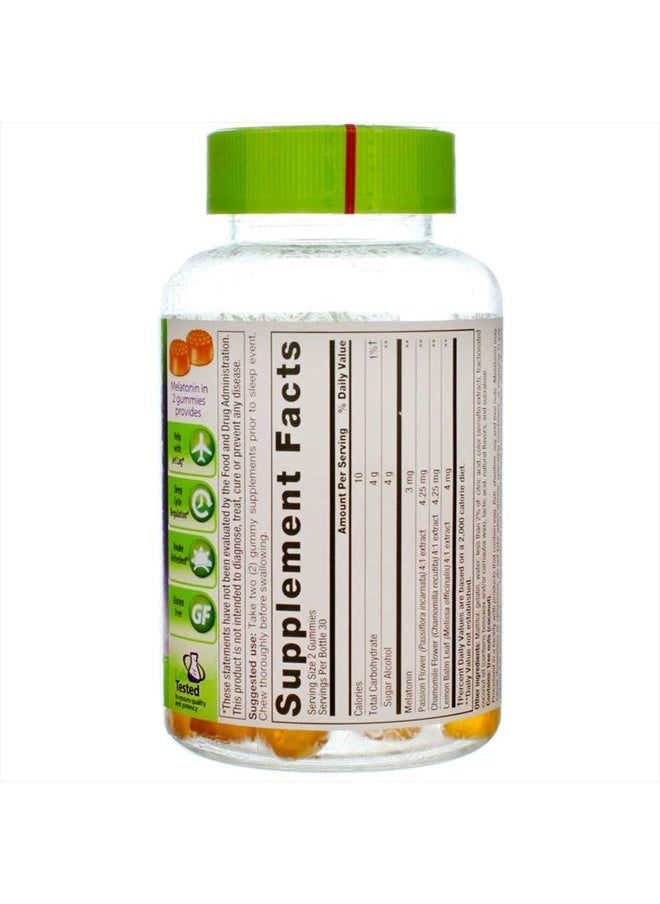 Sleep Well Gummy Sleep Support, 3 mg of melatonin, 60 Count (Pack of 4) by Vitafusion