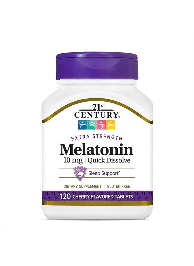 Melatonin 10 mg Quick Dissolve Tablets Cherry - 120 ct, Pack of 4