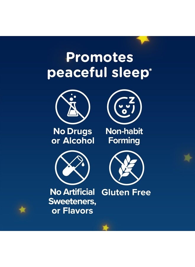 Children's Sleep Gummies with Melatonin, Non-Habit Forming Children's Sleep Gummies Work with Natural Sleep Cycles to Promote Peaceful Sleep, Drug-Free, Natural Strawberry, 60 ct