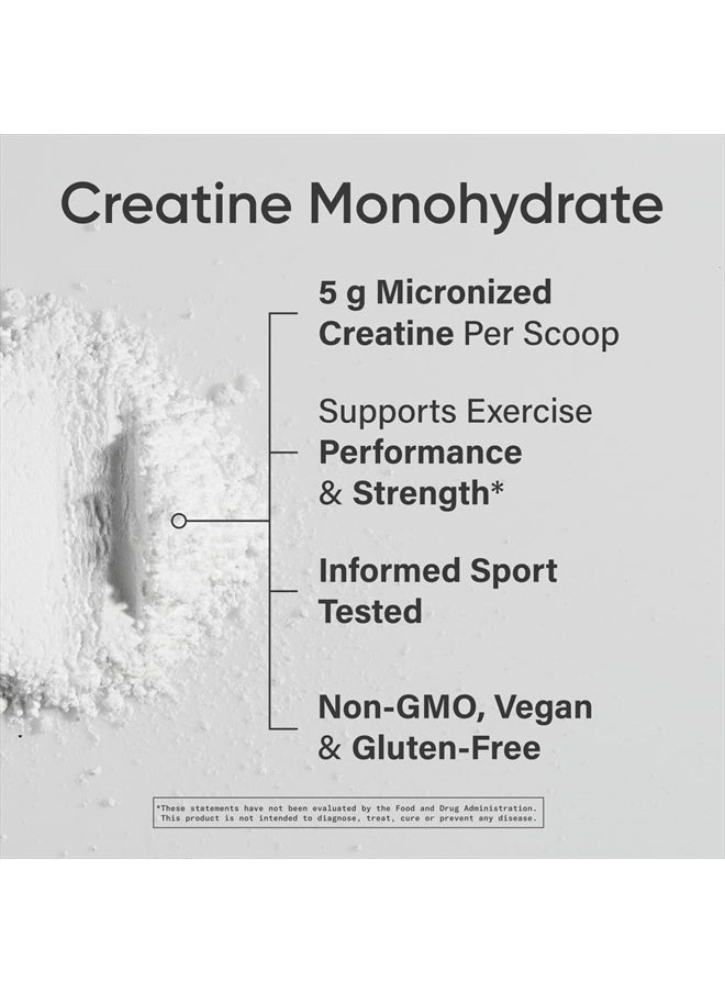 Creatine Monohydrate - Gain Lean Muscle, Improve Performance and Strength and Support Workout Recovery - 5 g Micronized Creatine - 1.1LBS