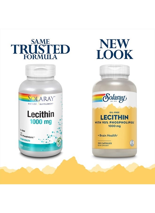 Lecithin No Oil Capsules 1000mg | 250 Count