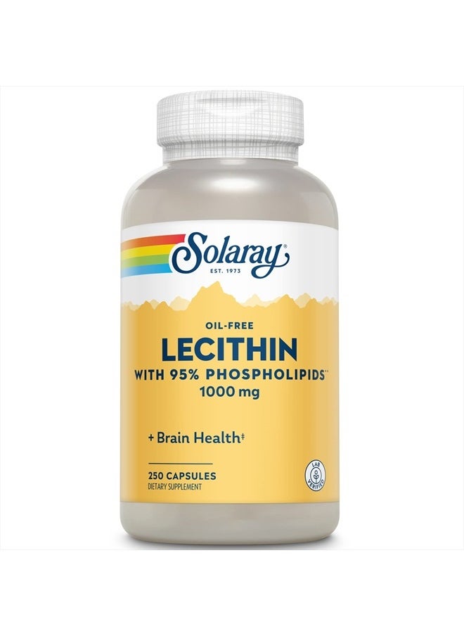 Lecithin No Oil Capsules 1000mg | 250 Count