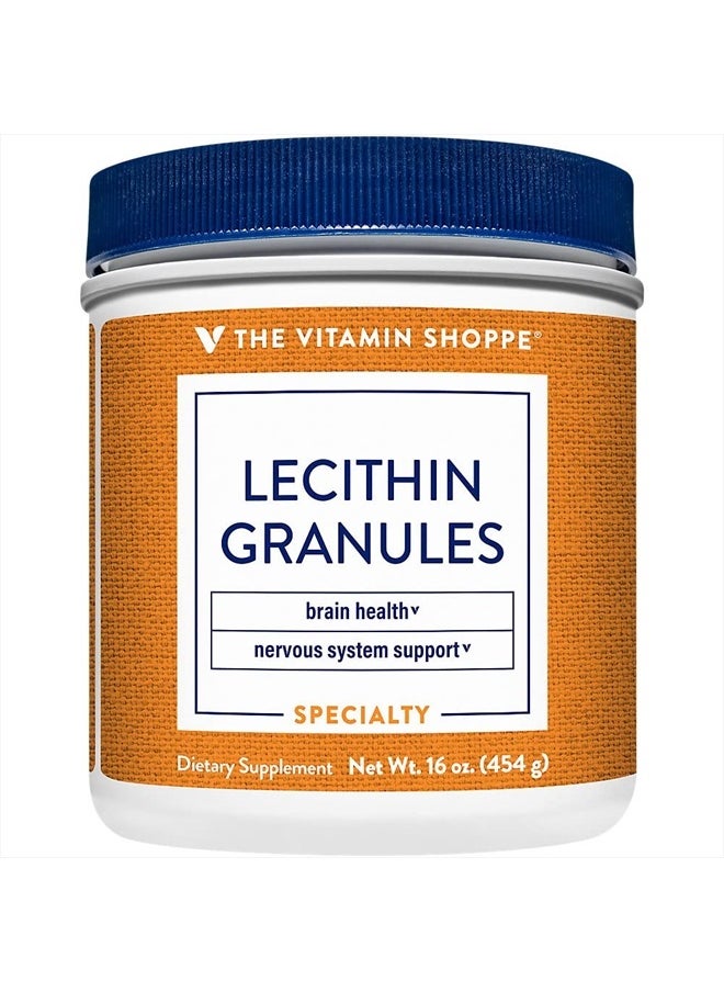 Lecithin Granules - Natural Combination of Essential Fatty Acids to Support Brain & Nerve Function, 100% Soy Based, Once Daily (16 Ounces Powder)