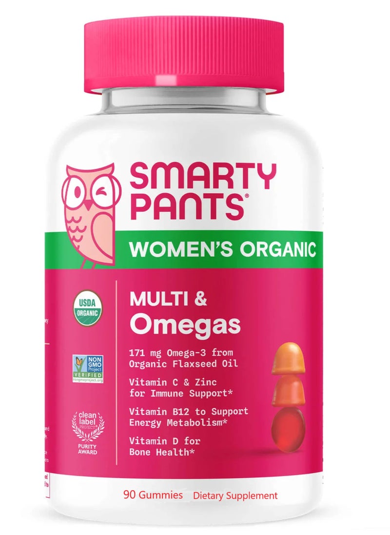 Organic Women's Multi & Omegas 90 Gummies