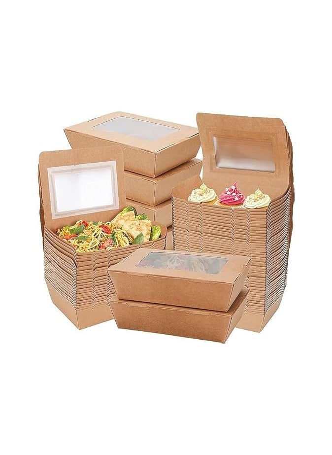 Pack Of 10 Eco-Friendly Ramadan Meal Packaging Set-Brown Kraft Takeout Boxes With Iftar Design And Water Bottle Stickers For Festive Ramadan Celebrations-Ramadan Snack Box