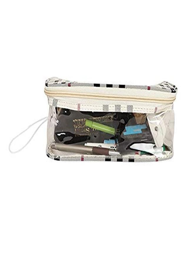 Multipurpose Travelling/Vanity/Makeup/Medicine/Accessories Transparent Pouches Combo Of 4 Set Of Pouches