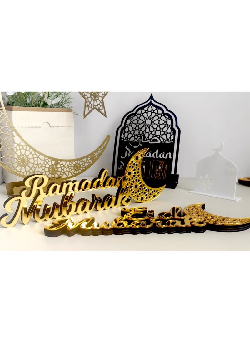 Ramadan Decorations for Home, Tabletop Decors Sign,Ramadan Sign Eid Decoration Home Decor Ramadan Table Sign