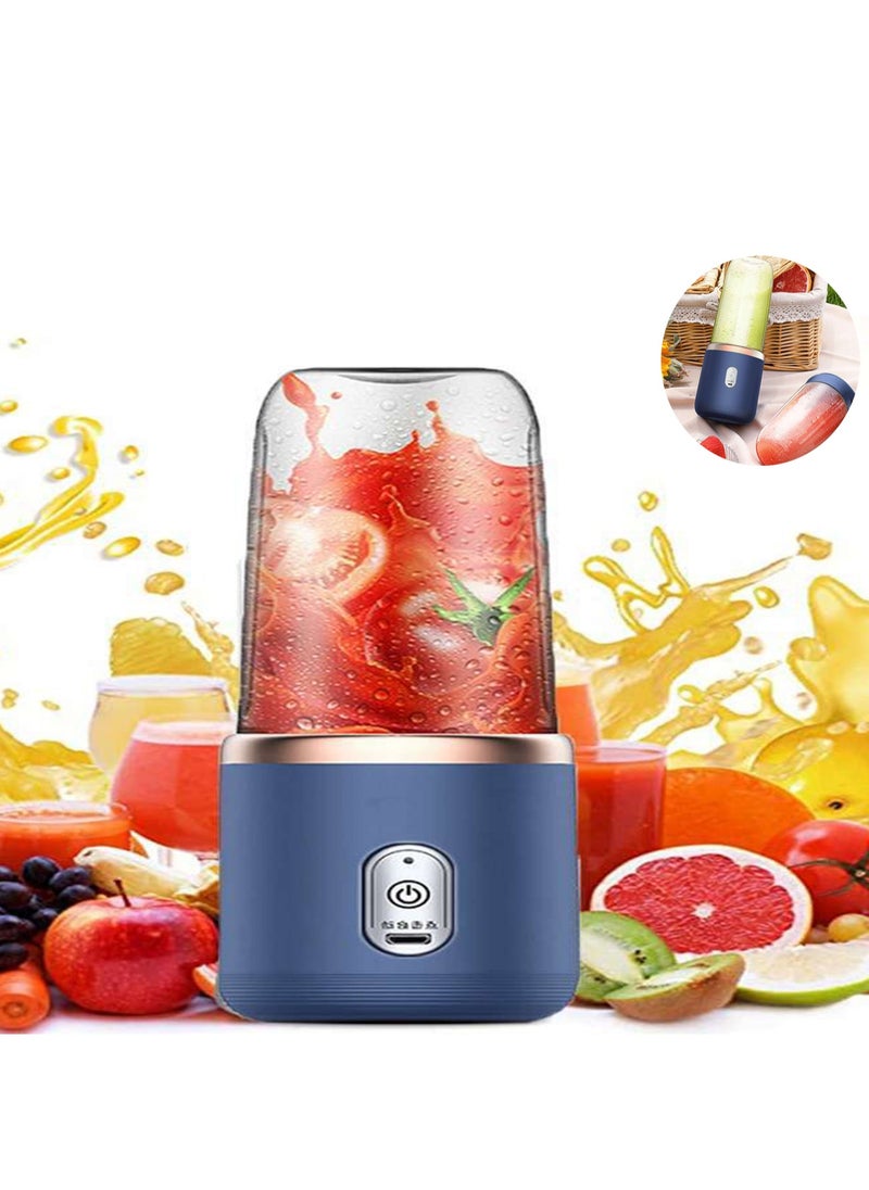 Portable Blender for Shakes and Smoothies Waterproof Blender USB Rechargeable with 6 Blades, for Kitchen, Office, Gym & Travel(blue)