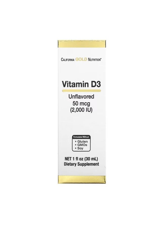 Vitamin D3 Unflavored 2000 IU 1 fl oz 30 ml