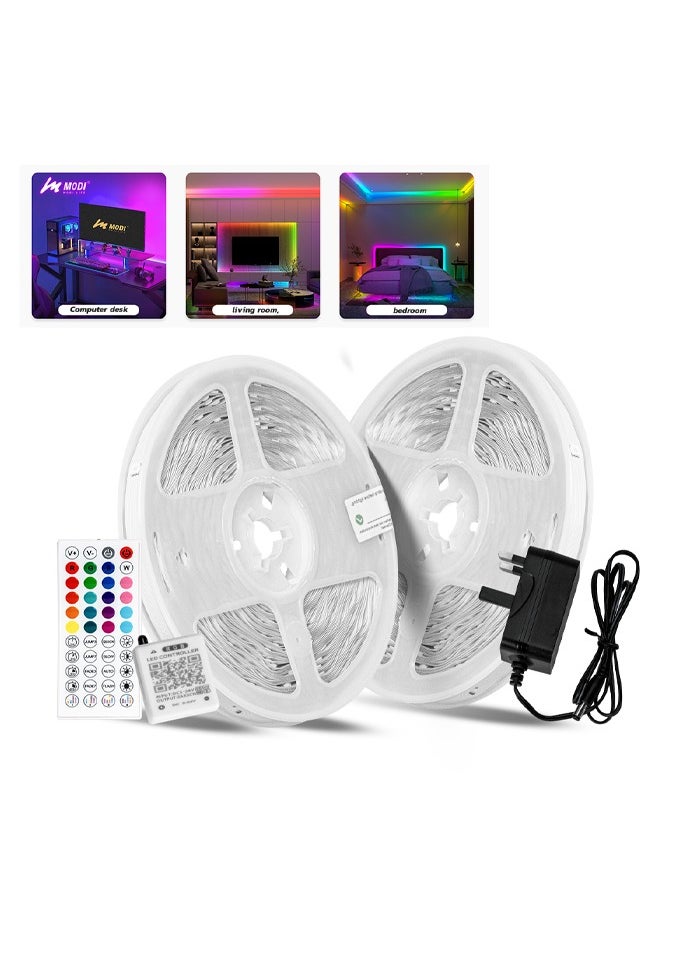 30Mtr Led Light Strip Bluetooth Smart App Music Sync Color Changing RGB LED Light Strip with Remote Control and Power Adapter Led Lights for Bedroom Room Home Decor