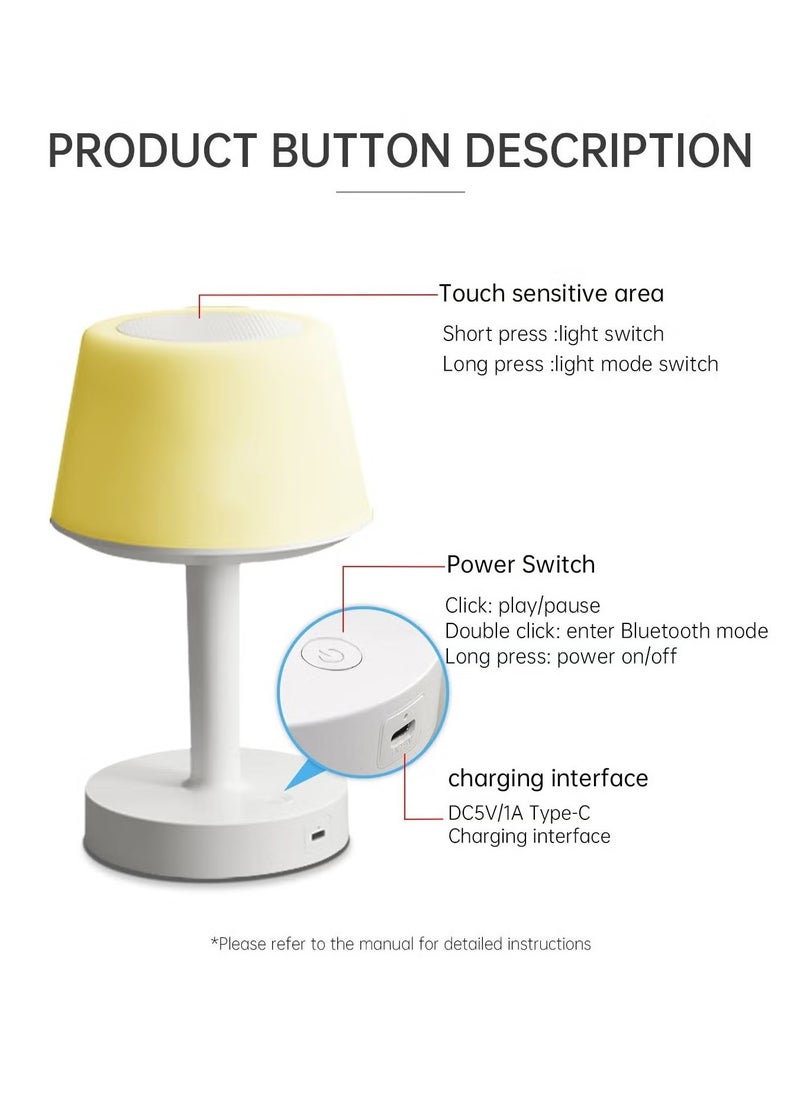 Table Lamp Quran Speaker – Muslim Bluetooth Speaker with Remote & Mobile App, Night Light Desk Lamp for Kids