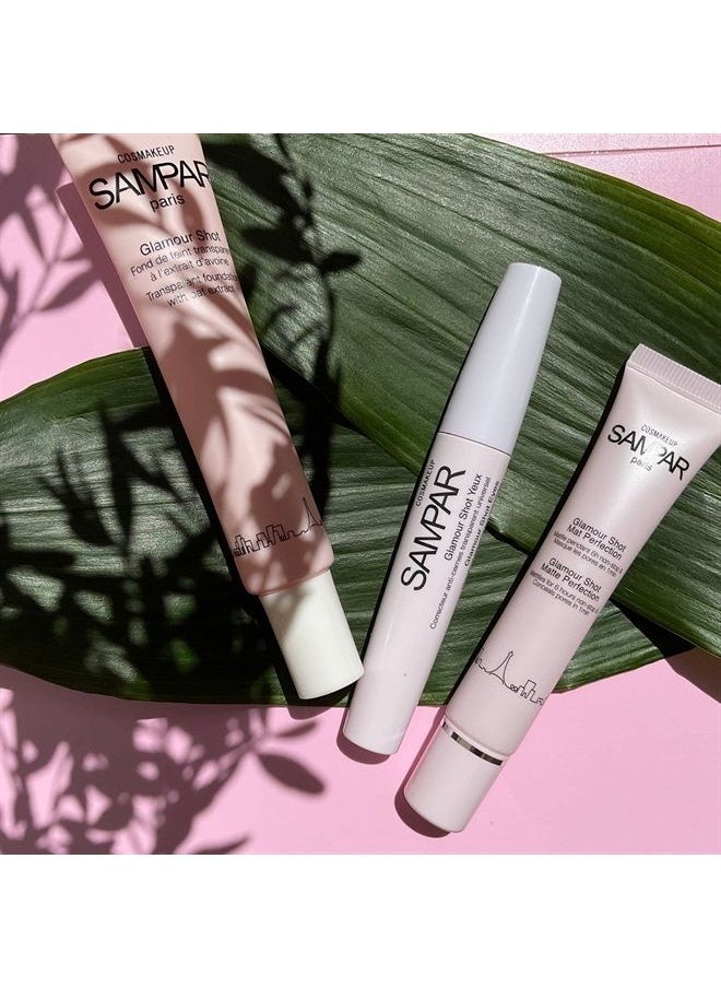 SAMPAR - Glamour Shot - Universal Transparent Foundation - Reduce Fine Lines, wrinkles, and Redness - ALL SKIN TONES - Cruelty-Free Beauty Made In Paris (.85 oz)