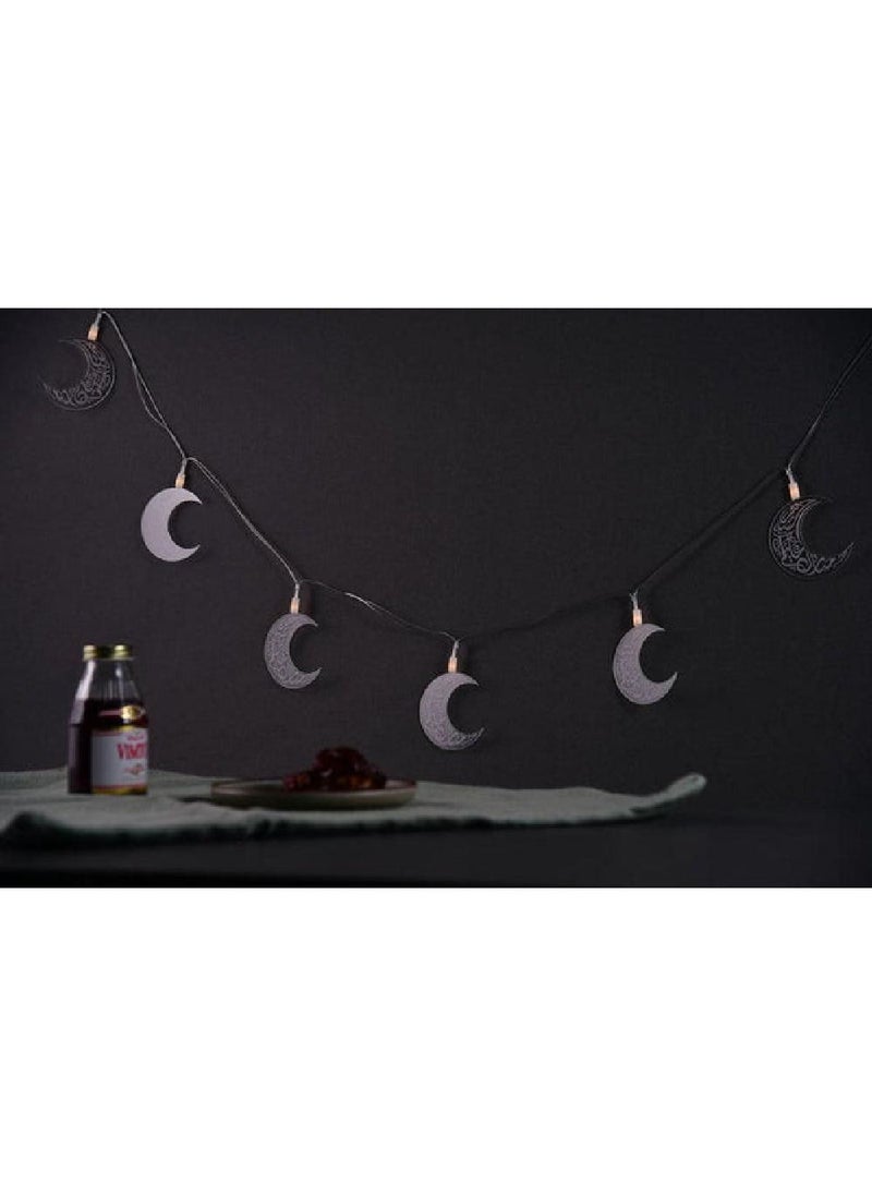 Hilalful Premium Acrylic Ramadan Light String Crescent Design