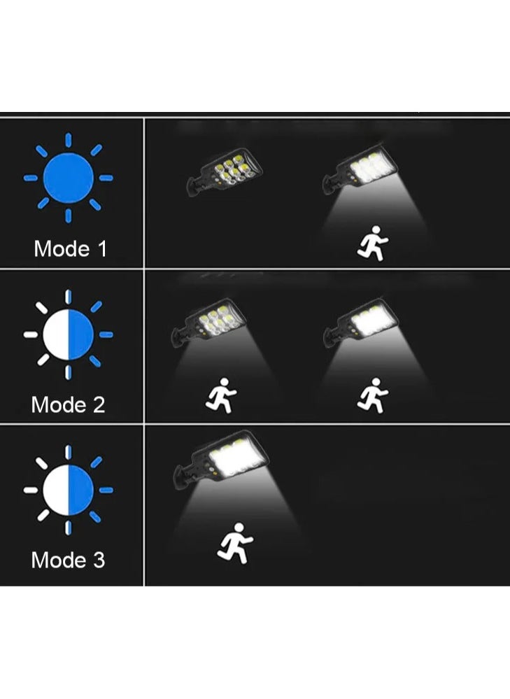 Solar Induction Street Light With Remote Motion Sensor Security Wall Lighting for Garden, Street, Deck, Path