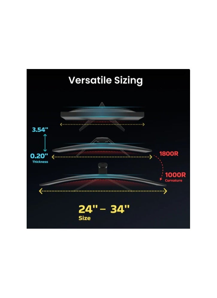 Yeelight Pura Monitor Light Bar Pro | 1446lux Task Lighting | USB-C Port | Curved Screen Compatible | Black