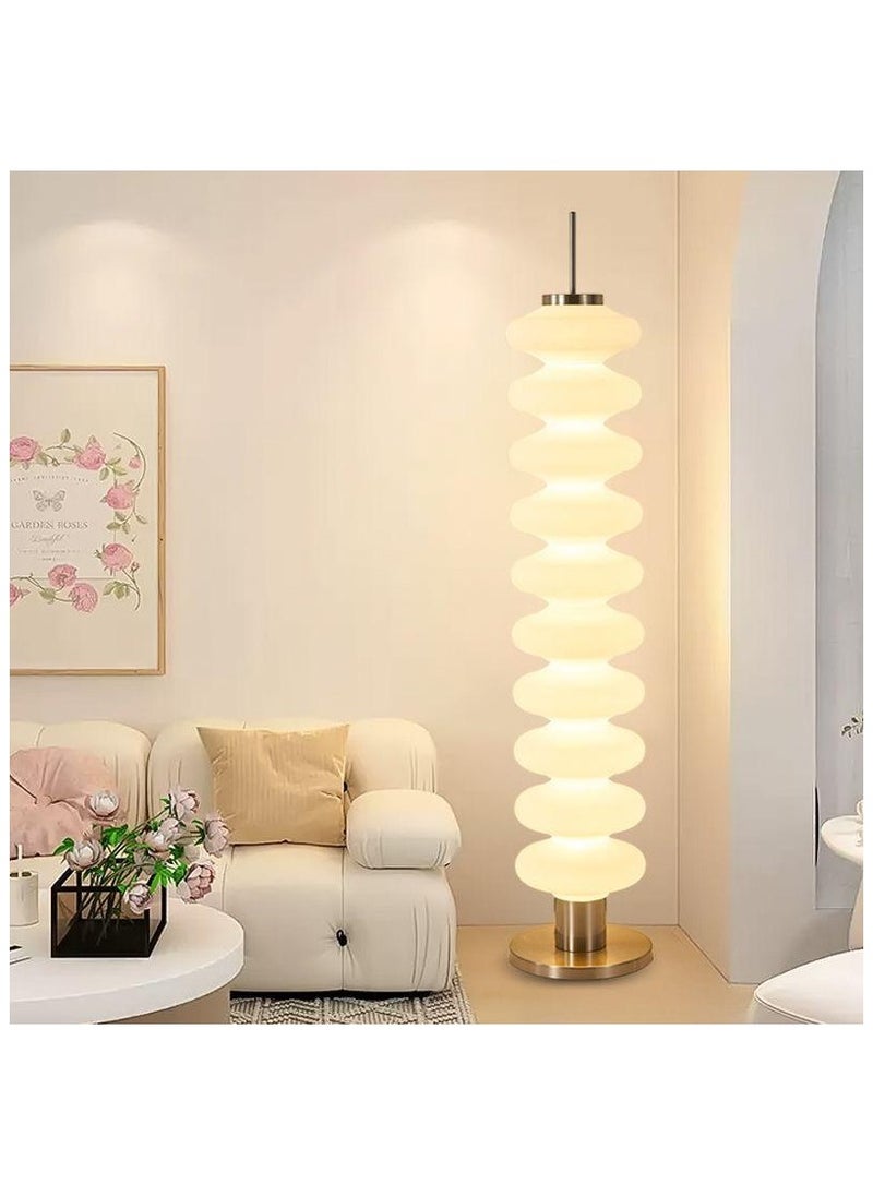 Gourd Floor Lamp Smart LED Standing Lamp for Living room Bedroom Art Decoration Round Metal Base Voice Control 155 cm Height.