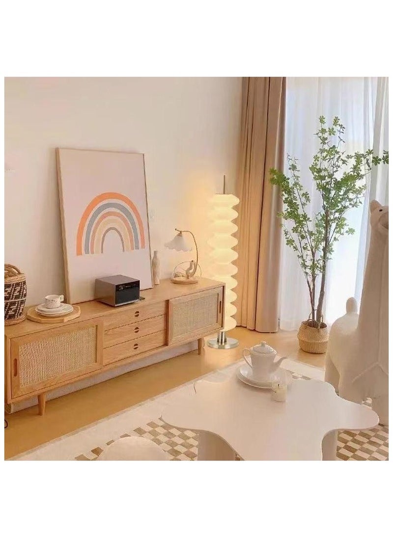 Gourd Floor Lamp Smart LED Standing Lamp for Living room Bedroom Art Decoration Round Metal Base Voice Control 155 cm Height.