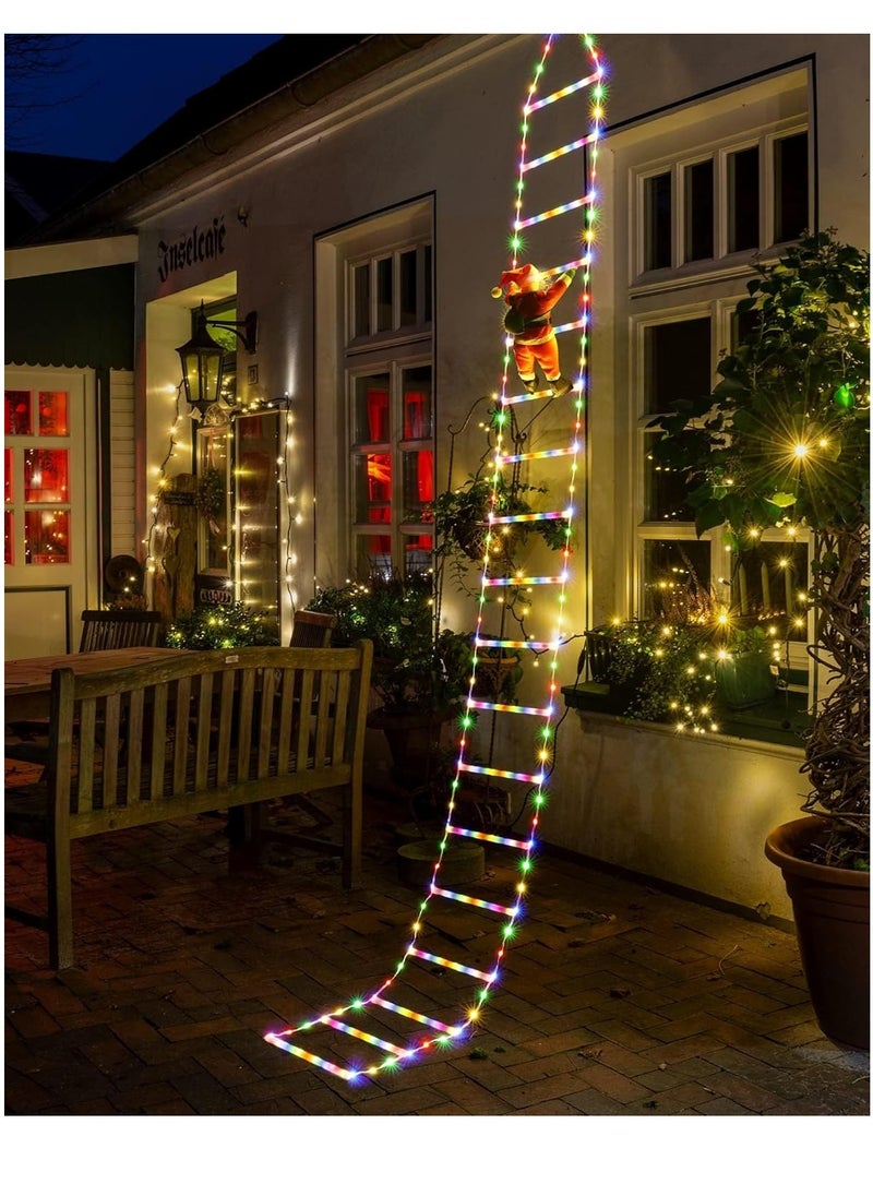 LED Christmas Decorative Ladder Lights with Santa Claus – Perfect for Holiday Decor, Ideal for Indoor and Outdoor Use, Windows, Gardens, and Xmas Trees.