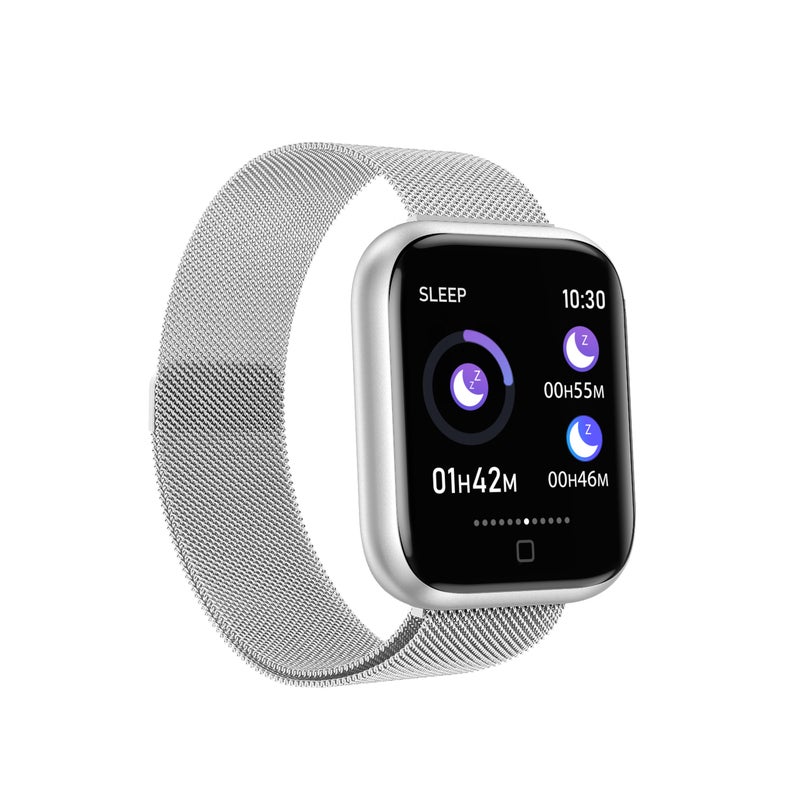 T80S Touch Screen Waterproof Multi-Function Smartwatch For iOS/Android Phones Grey