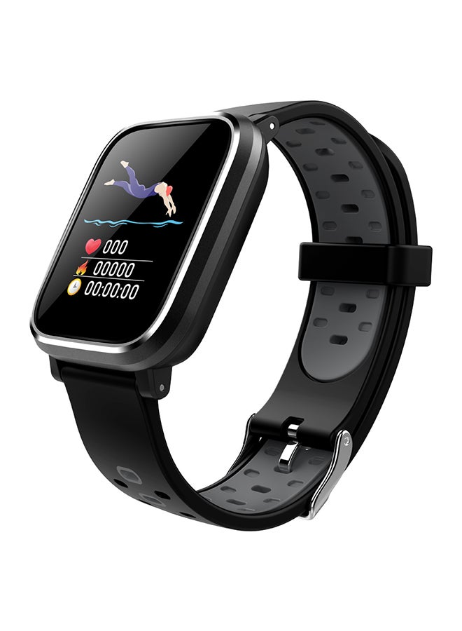 Waterproof Portable Step Counting Smartwatch Grey/Black