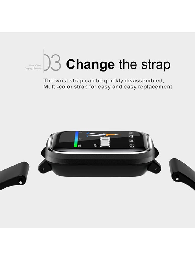 Waterproof Portable Step Counting Smartwatch Grey/Black