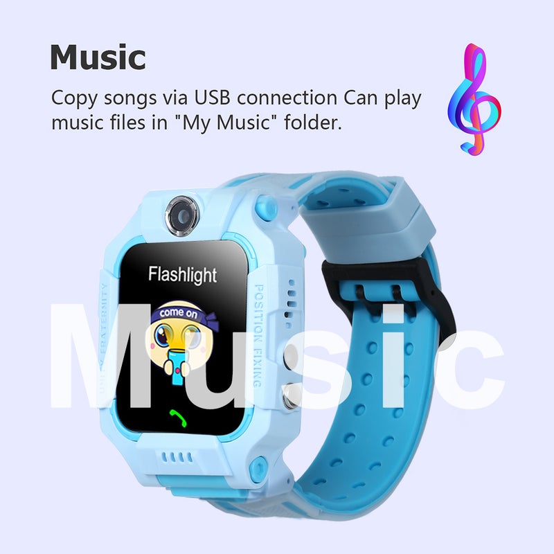 G7 Kids Built-In 8 Languages Multi-Function Smartwatch For iOS/Android Phones Light blue