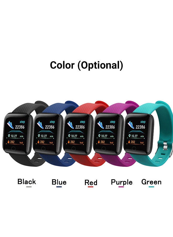 116plus Smart Sports Bracelet Sports Watch 1.44'' TFT Single-touch Screen Multilingual Display Custom Dial Fitness/Health Monitor Long Standby IP67 Waterproof Compatible with Android iOS Green