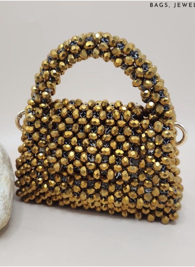 Mini Crystal Bag - Copper Gold