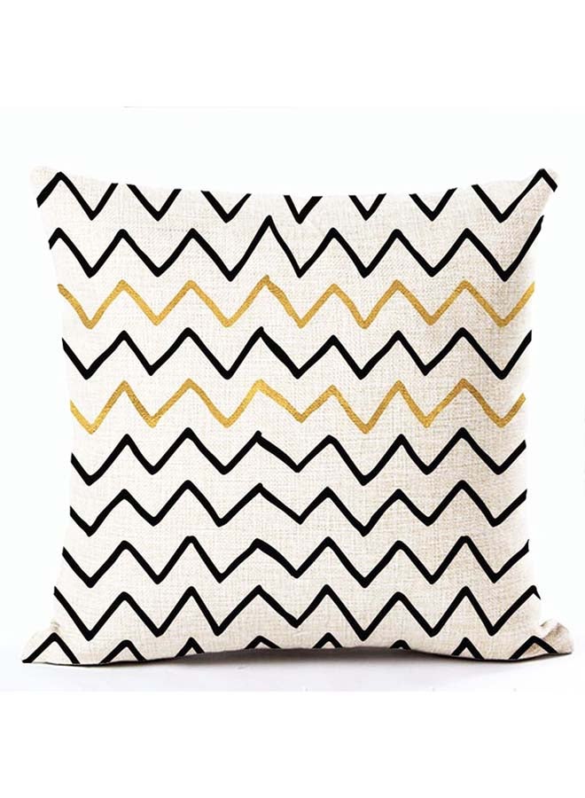 Wave Striped Sofa Geometric Pattern Cushion Cover Multicolour 45x45cm