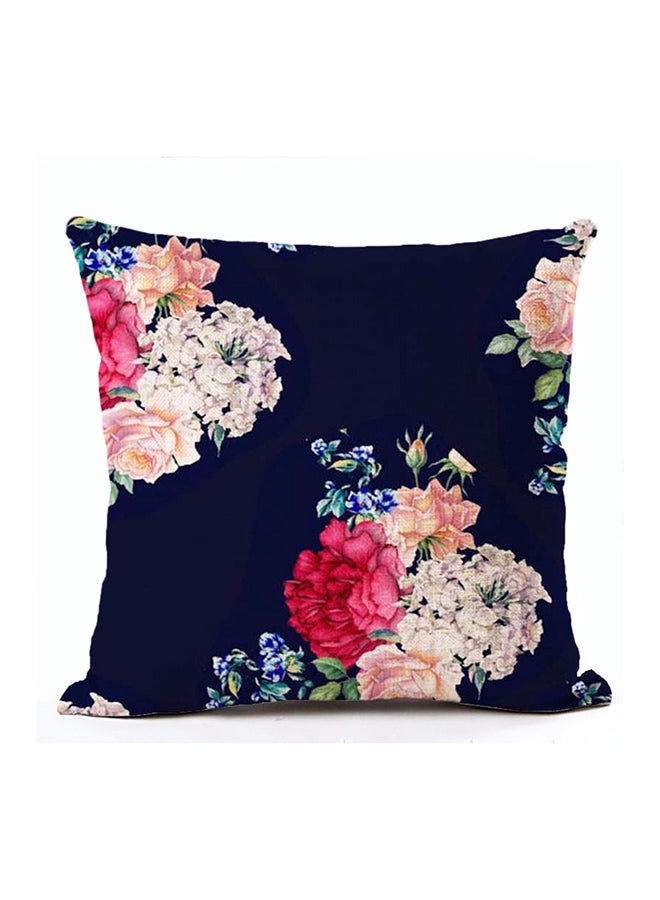Floral Print Square Cushion Cover Multicolour 45x45cm