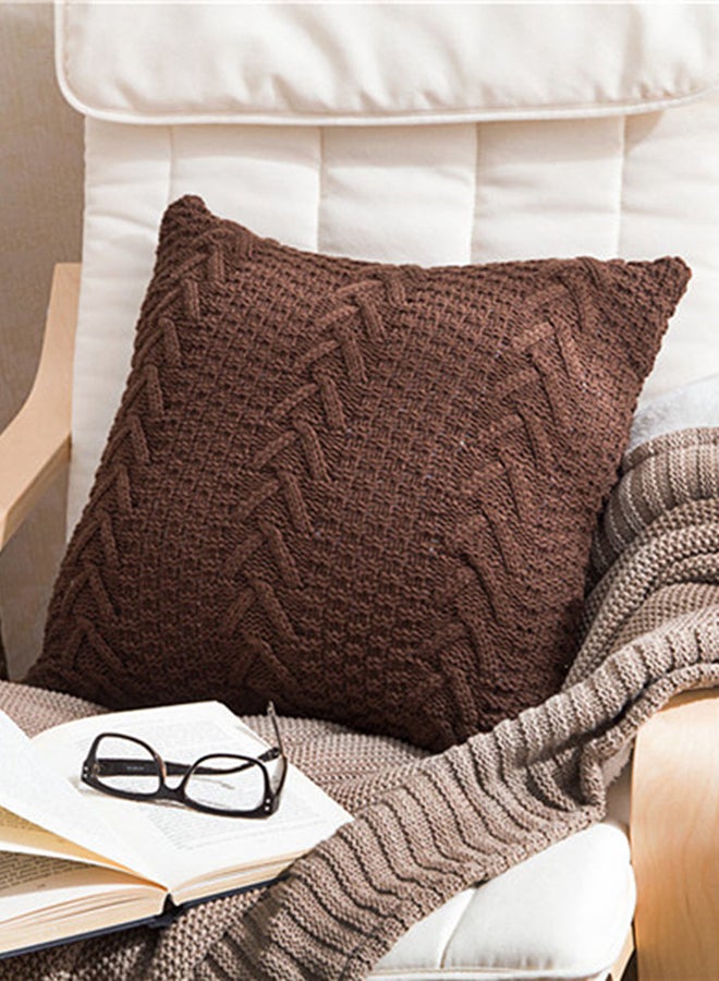 Modern Simple Throw Cushion Cover Brown 45x45cm