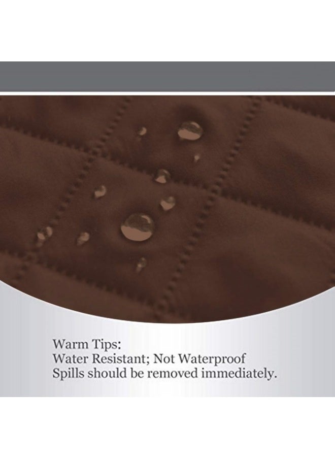 Sofa Cover 2 Seater Medium Loveseat Chair Sofa Slipcover Wrinkle-free Reversible Sofa Cover Water Resistant Couch Cover Furniture Protector Cover with Elastic Straps Brown