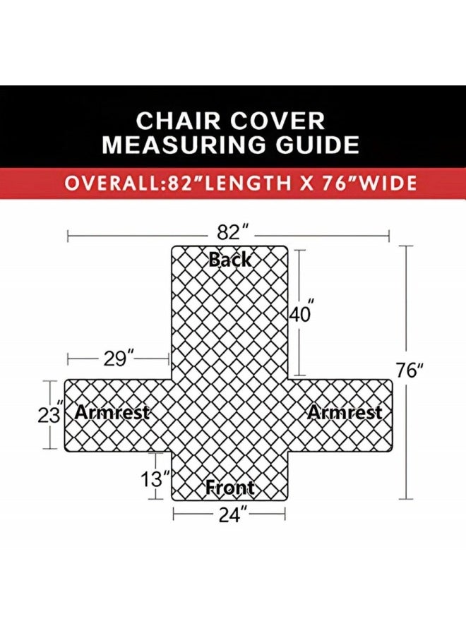 Sofa Cover 1 Seater Single Small Chair Sofa Slipcover Wrinkle-free Reversible Sofa Cover Water Resistant Couch Cover Furniture Protector Cover with Elastic Straps Black