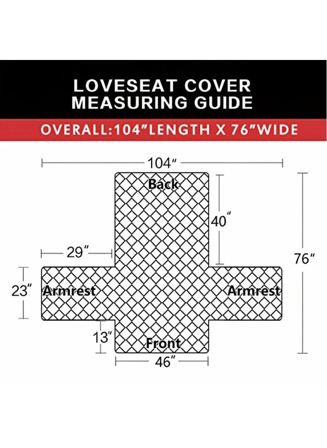 Sofa Cover 2 Seater Medium Loveseat Chair Sofa Slipcover Wrinkle-free Reversible Sofa Cover Water Resistant Couch Cover Furniture Protector Cover with Elastic Straps Blue