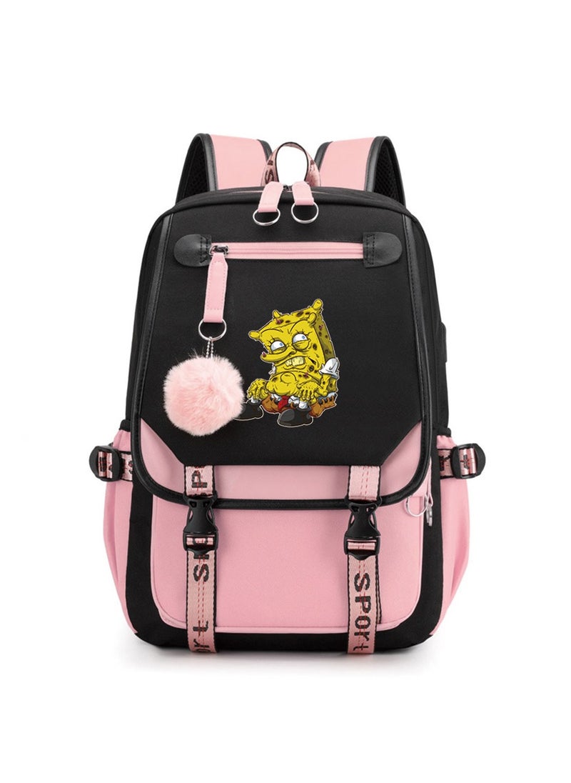 Student creative pattern backpack three-piece set 3D butterfly series men's and women's large-capacity computer backpack combination,21- Three-piece set - 4 - 291