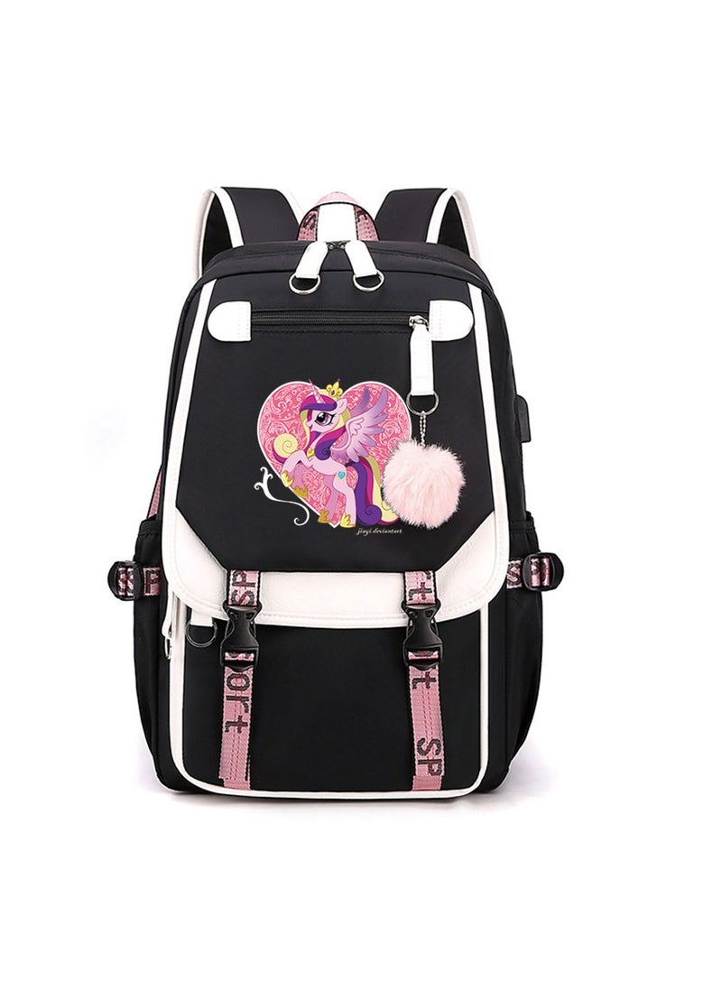 Student creative pattern backpack three-piece set 3D butterfly series men's and women's large-capacity computer backpack combination,21- Three-piece set - 4 - 313