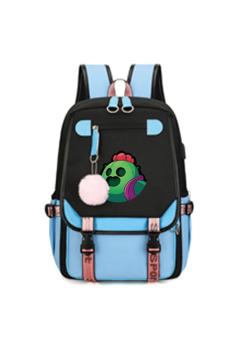 Student creative pattern backpack three-piece set 3D butterfly series men's and women's large-capacity computer backpack combination,21- Three-piece set - 4 - 10