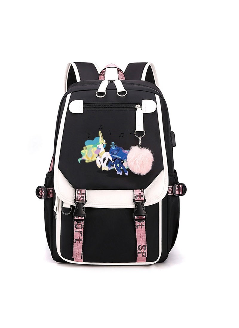 Student creative pattern backpack three-piece set 3D butterfly series men's and women's large-capacity computer backpack combination,21- Three-piece set - 4 - 106