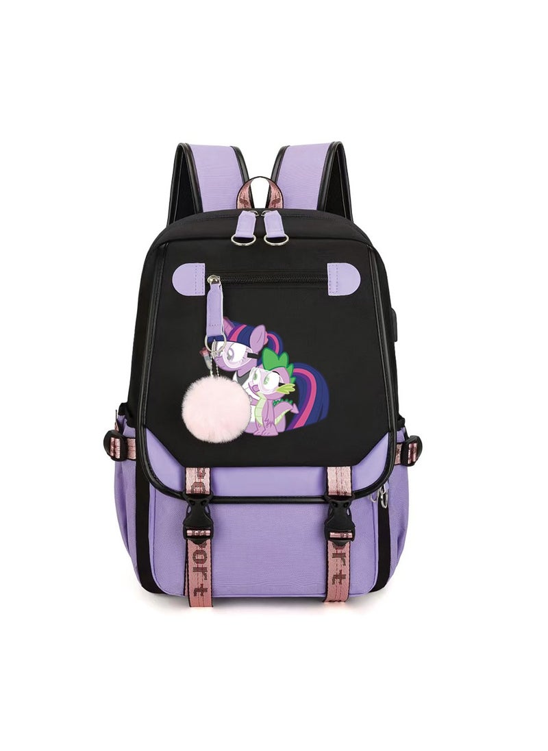 Student creative pattern backpack three-piece set 3D butterfly series men's and women's large-capacity computer backpack combination,21- Three-piece set - 4 - 332