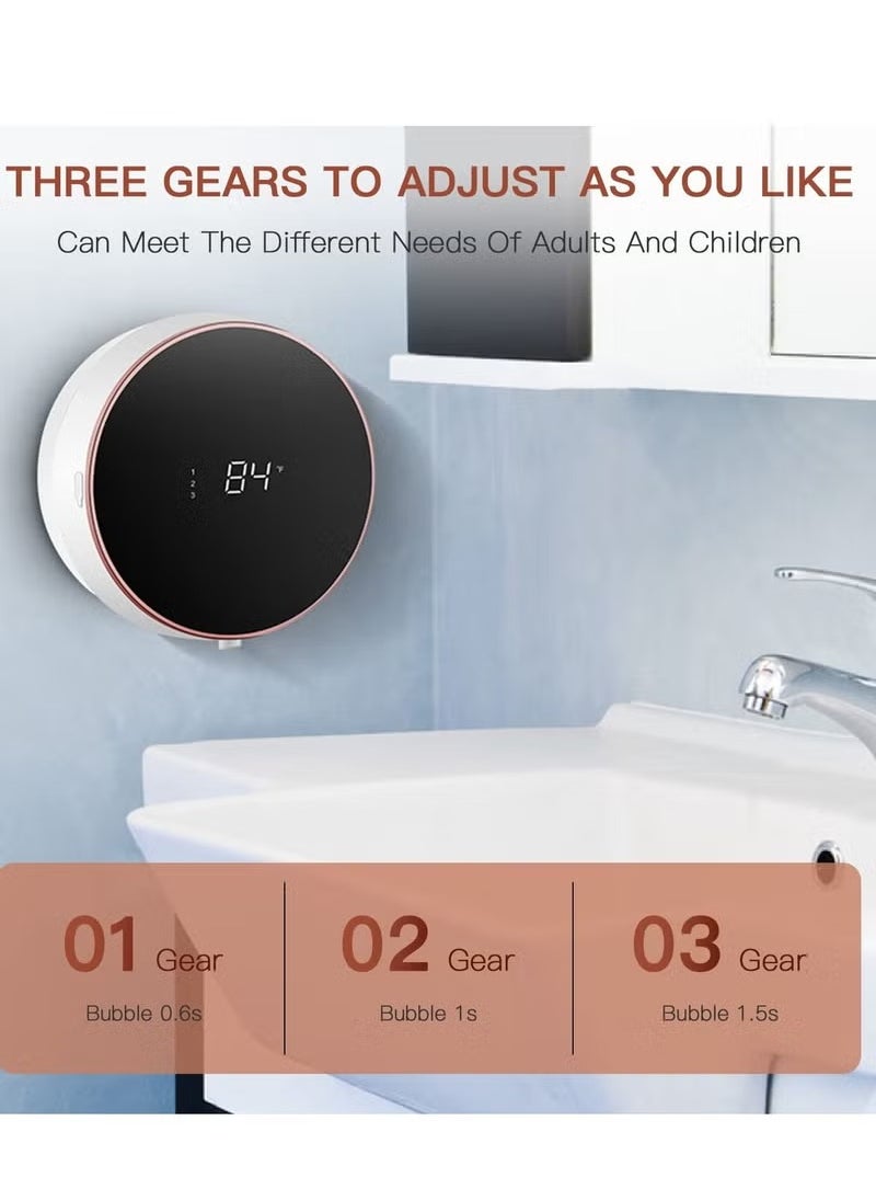 Automatic Foam Soap Dispenser, Wall-Mounted Non-Contact Infrared Intelligent Induction Foam Machine, 300Ml Large Capacity, Suitable For A Variety Of Cleaning Liquids, Can Be Used In Toilets, Kitchens