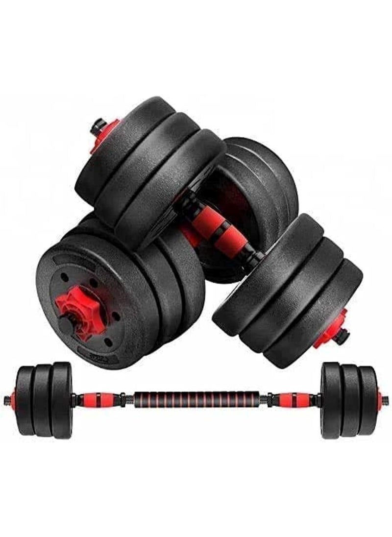 20kg Heavy Duty PVC Dumbbell Set with Cement Core Black