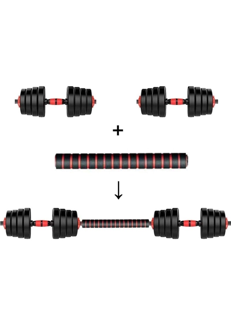 20kg Heavy Duty PVC Dumbbell Set with Cement Core Black