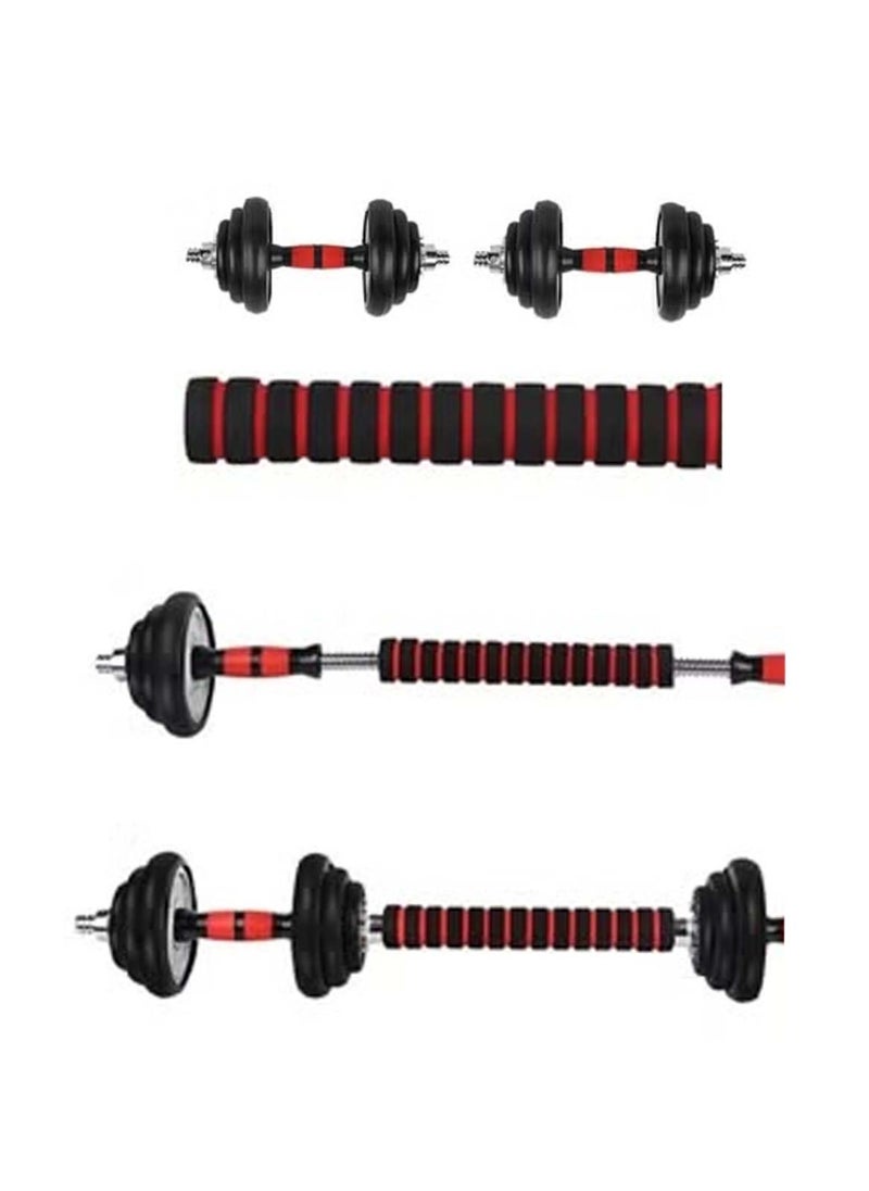 20kg Heavy Duty PVC Dumbbell Set with Cement Core Black