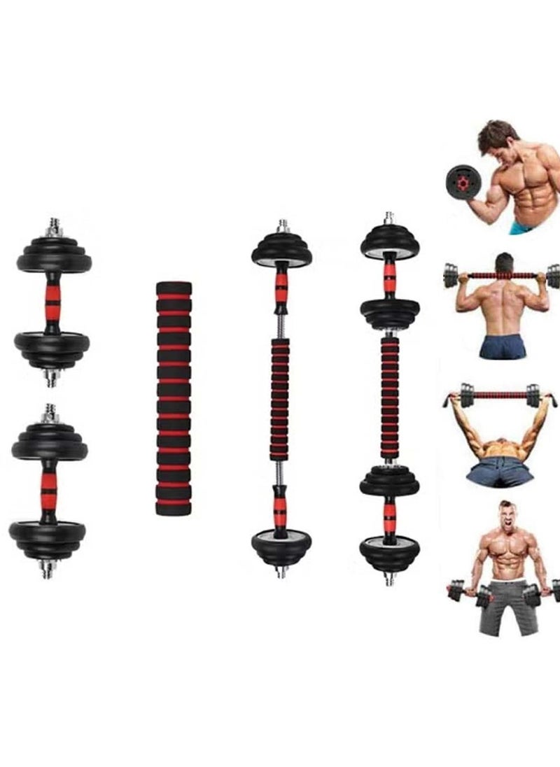 20kg Heavy Duty PVC Dumbbell Set with Cement Core Black