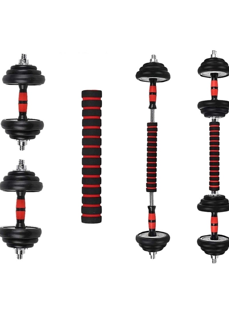 20kg Heavy Duty PVC Dumbbell Set with Cement Core Black