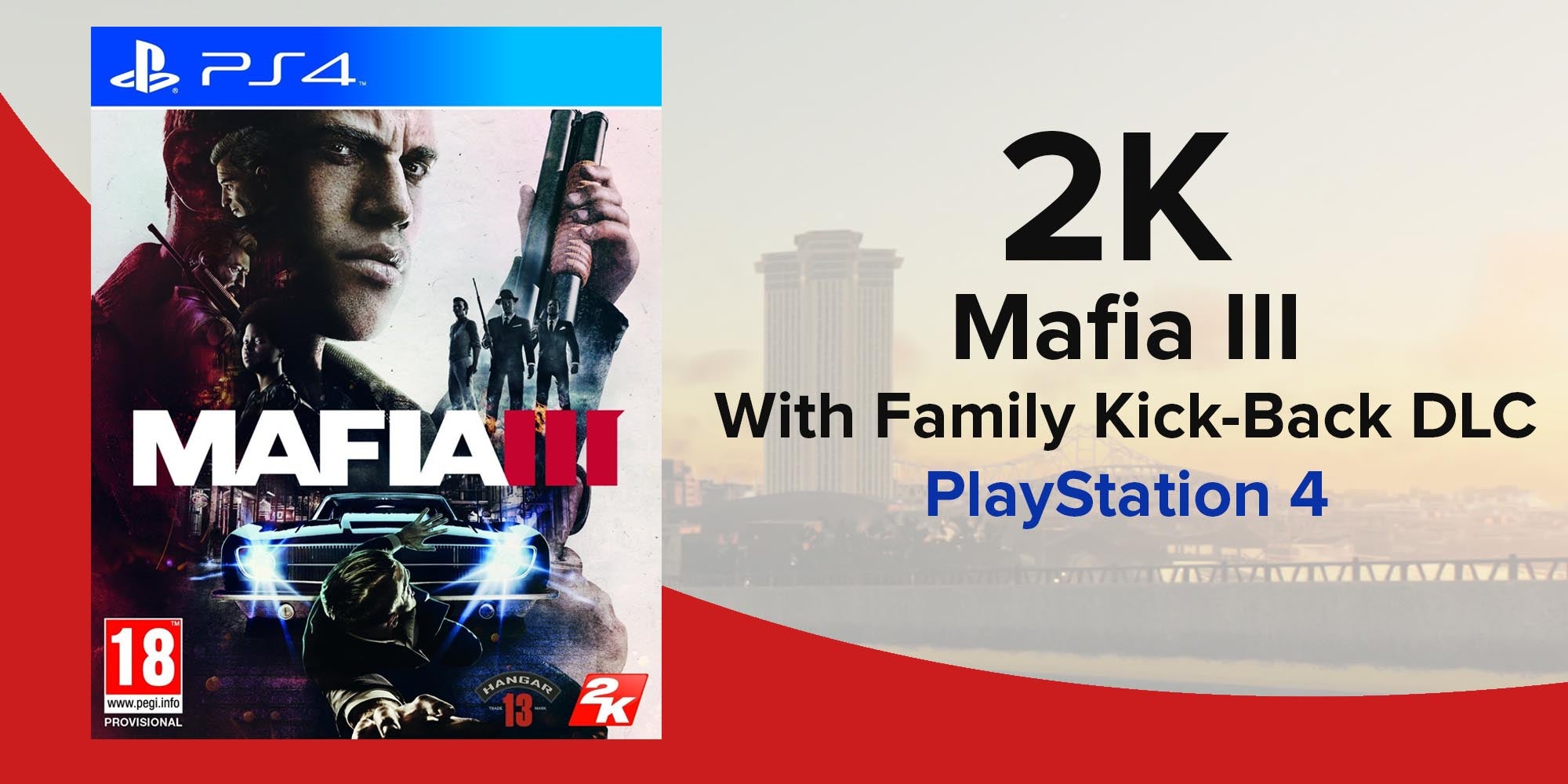 Mafia 3 With Family Kick Back DLC - Action & Shooter - PlayStation 4 (PS4)