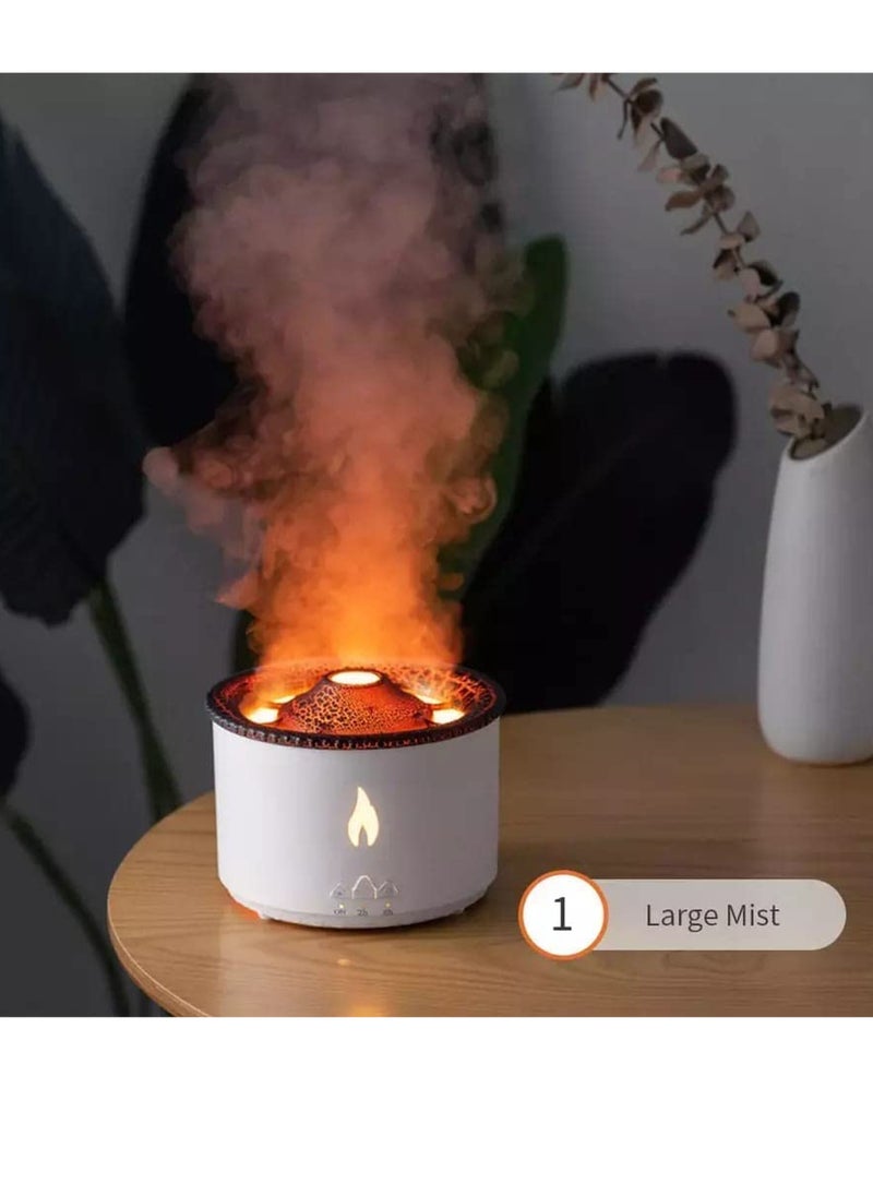 Flame Aroma Diffuser Night Light Humidifier White